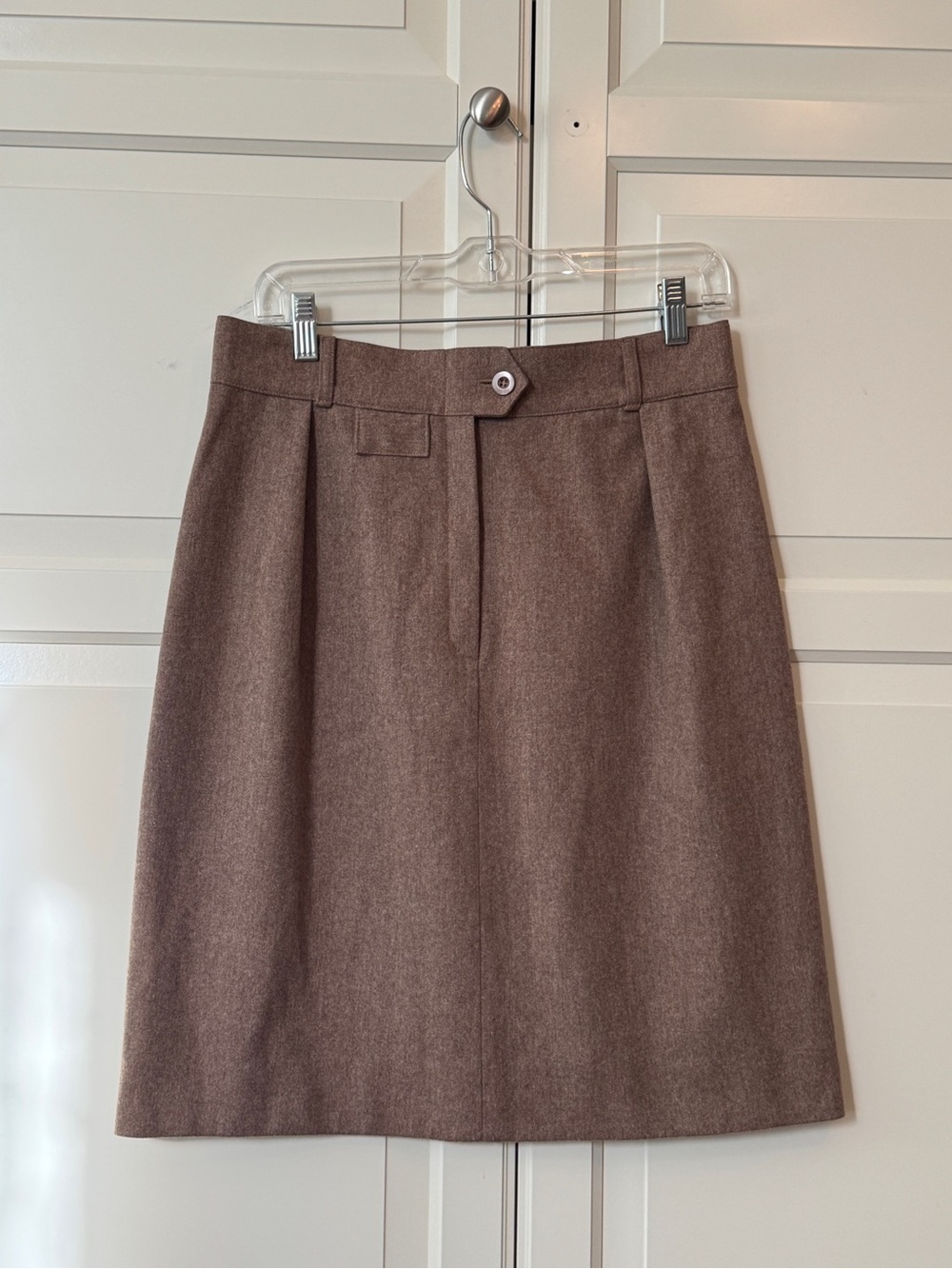 Escada Brown Wool Pencil Skirt